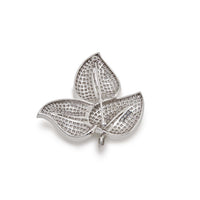 Diamond Leaf Vintage Brooch