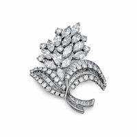 Vintage Diamond Bouquet Brooch