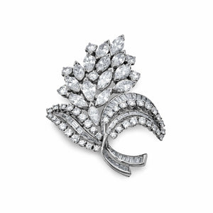 Vintage Diamond Bouquet Brooch