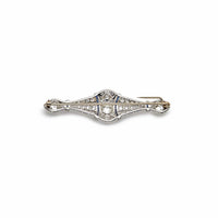 Antique Brooch Platinum, Diamonds, and Sapphires