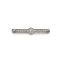 Antique White Gold and Diamond Pin