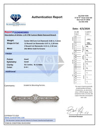 Antique White Gold and Diamond Pin