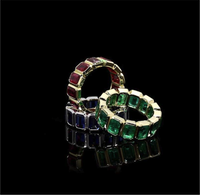 Emerald Bezel Set Eternity Band