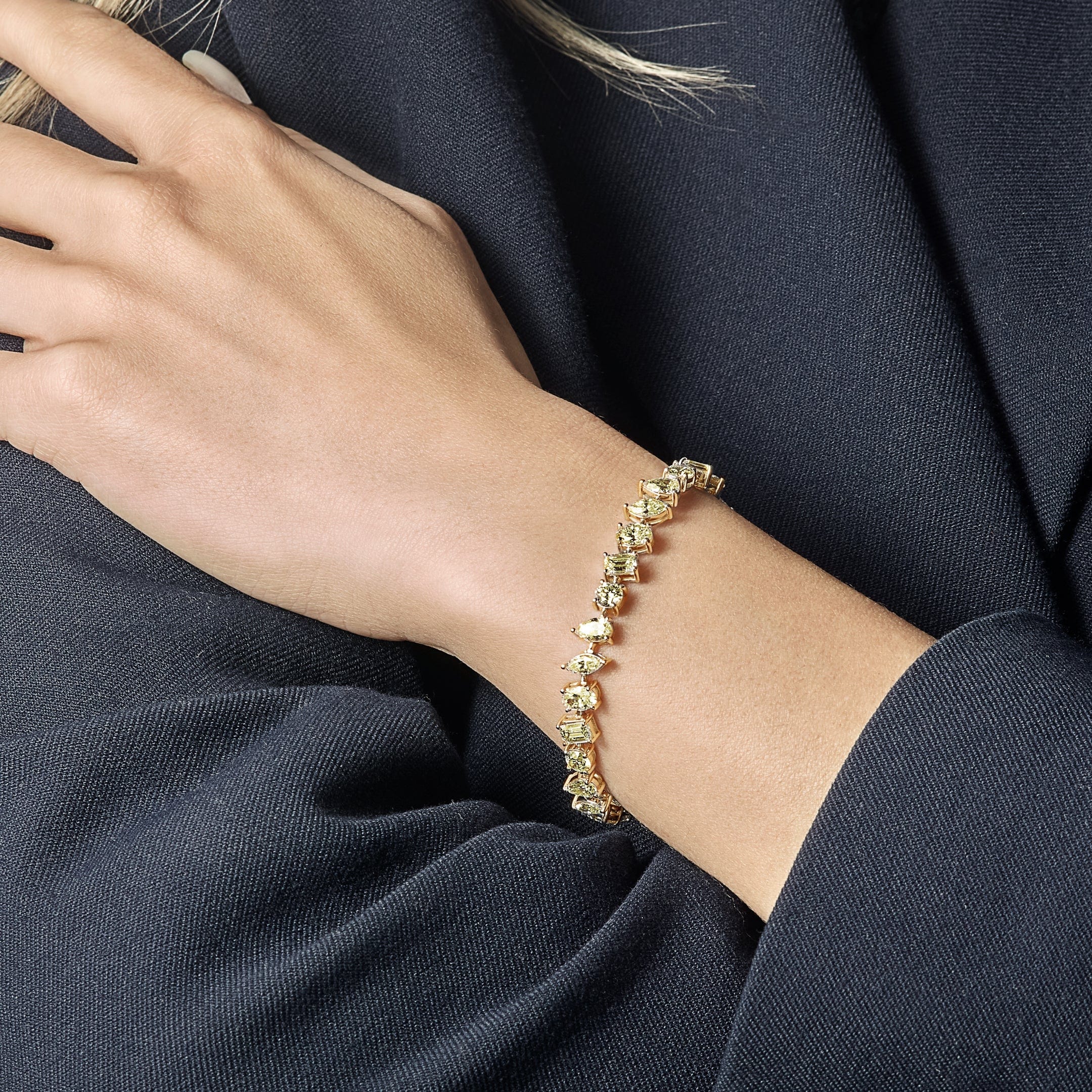 Aria 13 Carat Yellow Diamond Confetti Tennis Bracelet