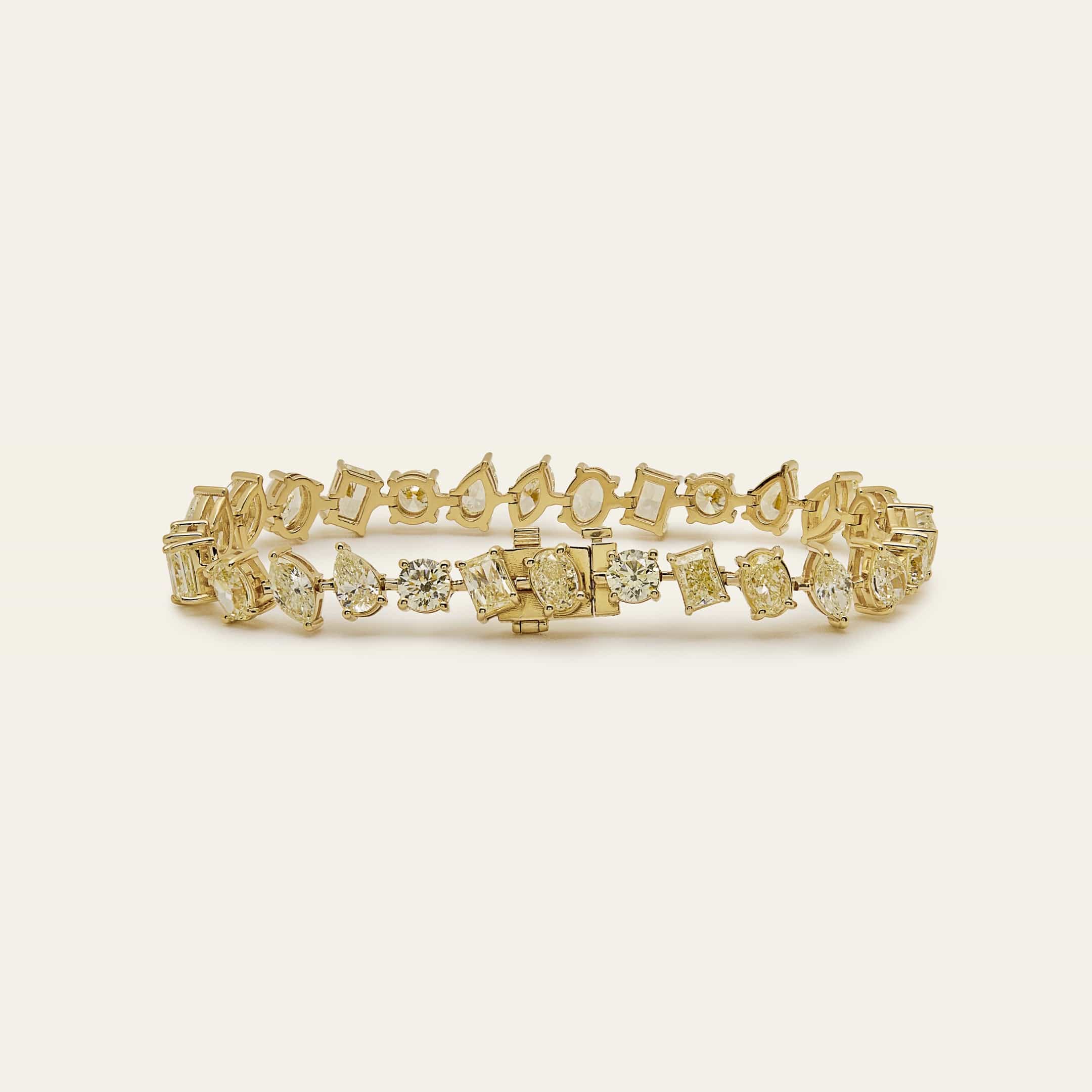 Aria 13 Carat Yellow Diamond Confetti Tennis Bracelet