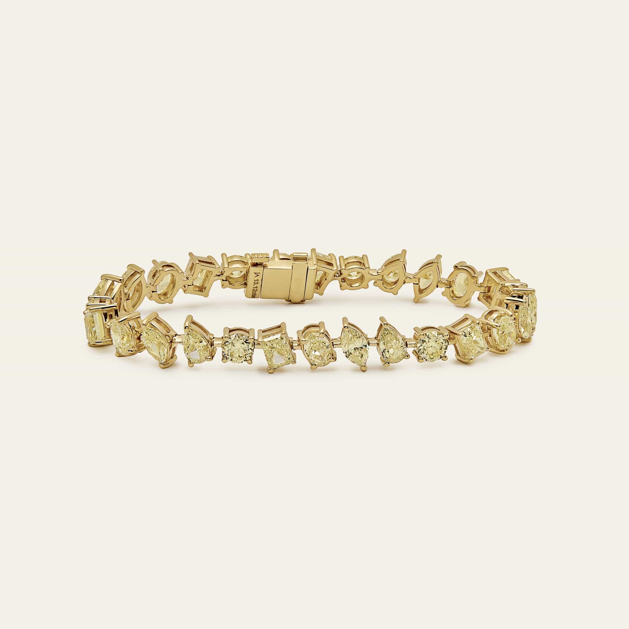 Aria 13 Carat Yellow Diamond Confetti Tennis Bracelet