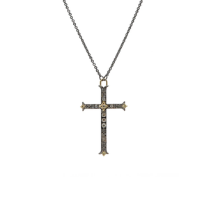 Pave Floriated Cross Necklace