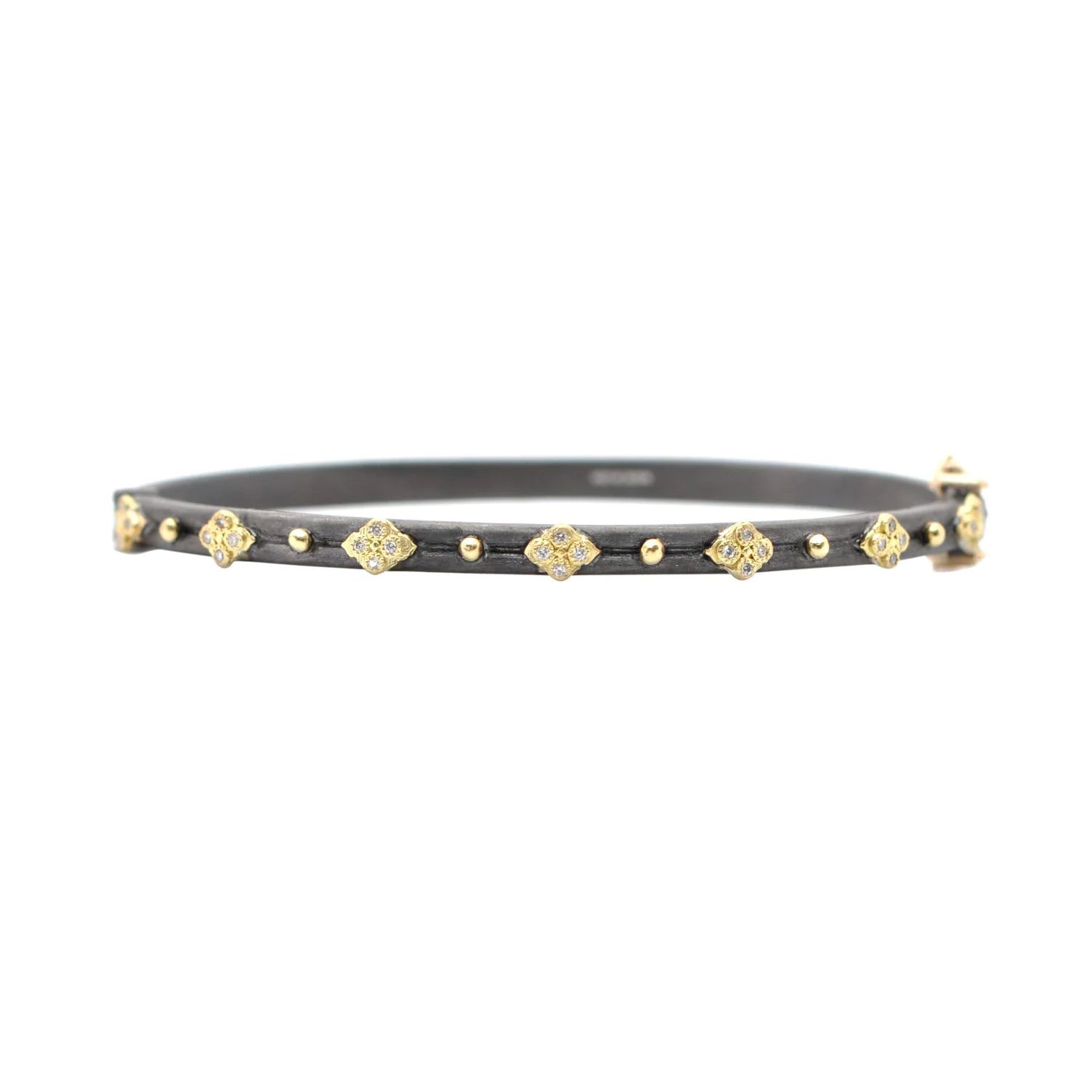 Crivelli Crosse with White Diamonds Huggie Bracelet