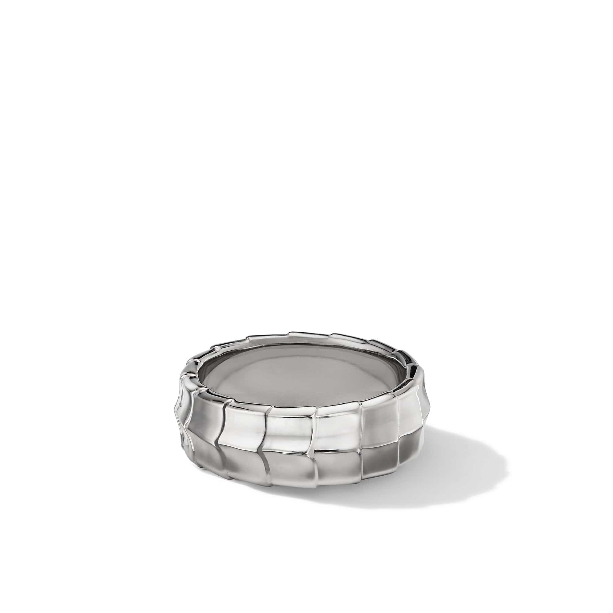 Armory Band Ring in 18K White Gold