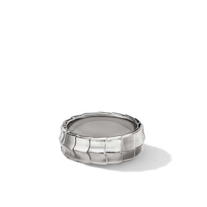Armory Band Ring in 18K White Gold
