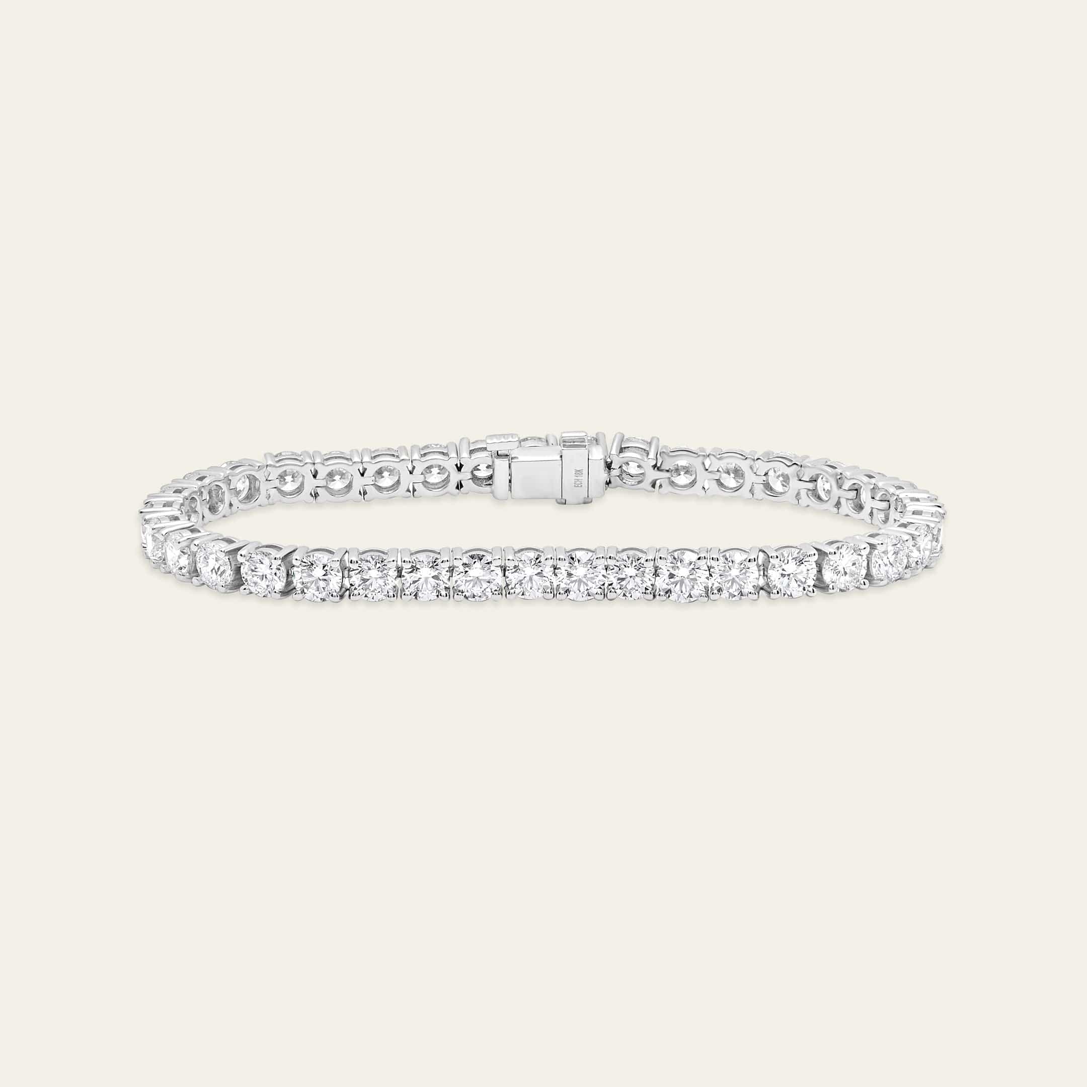 Aurora 12 Carat Round Diamond Tennis Bracelet