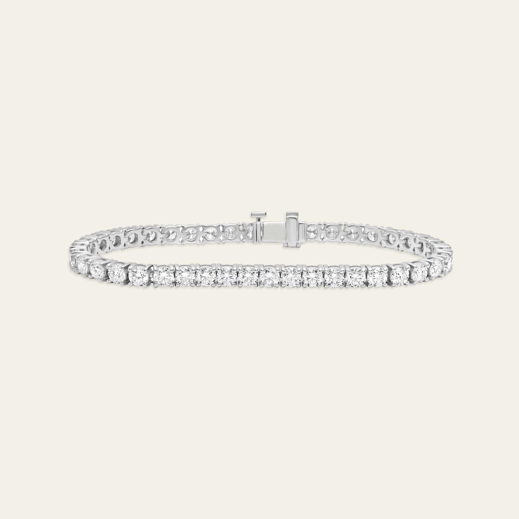Aurora 8 Carat Round Diamond Tennis Bracelet