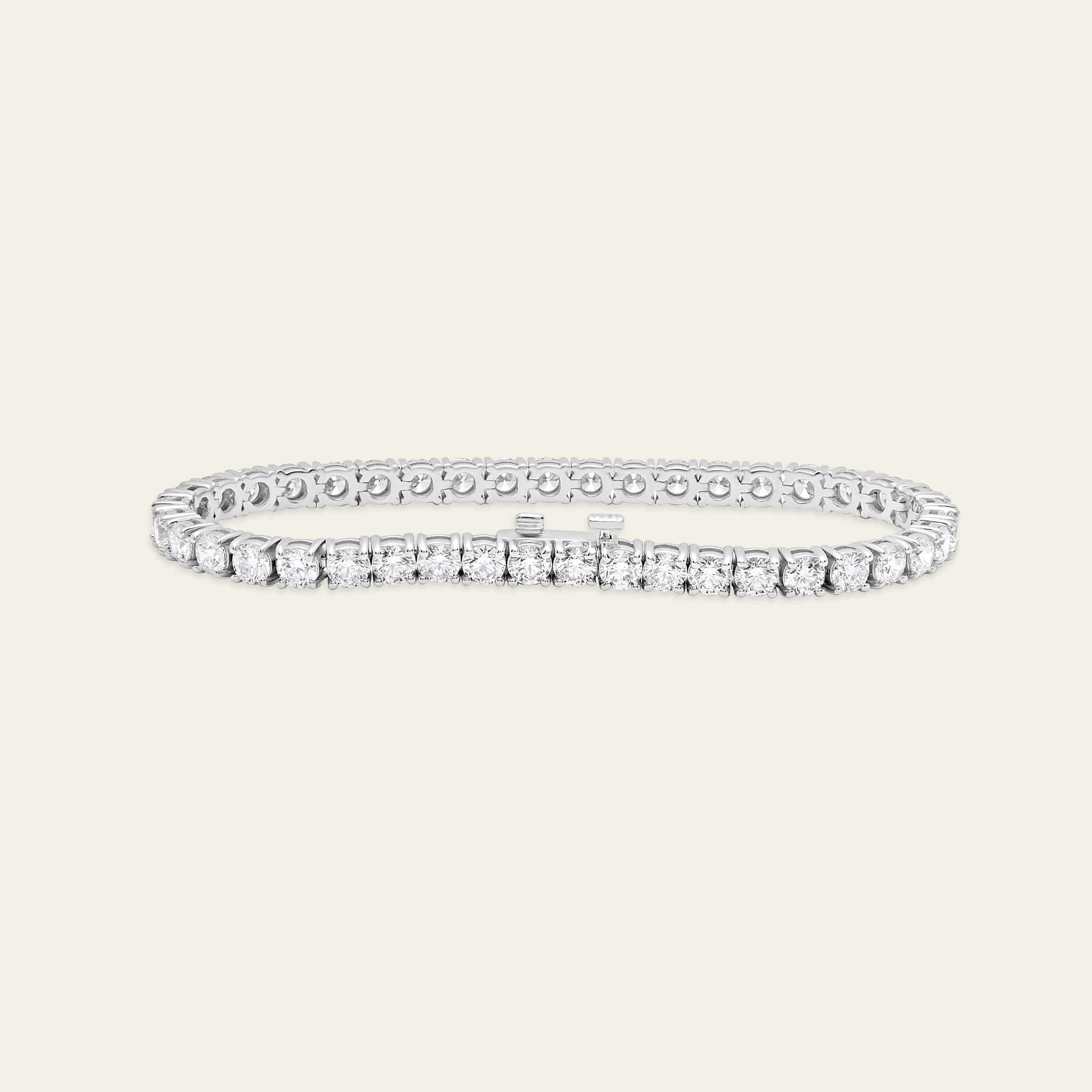 Aurora 8 Carat Round Diamond Tennis Bracelet