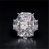 16.71 Carat Cushion Diamond 3-Stone Ring