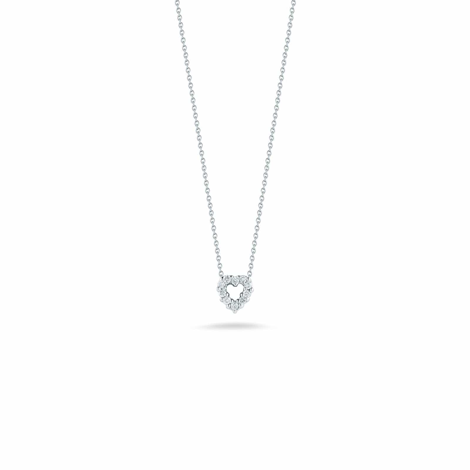Baby Open Heart Necklace with Diamonds
