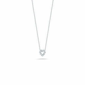Baby Open Heart Necklace with Diamonds