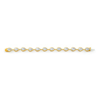 Pear Shape Diamond Bezel-set Bracelet