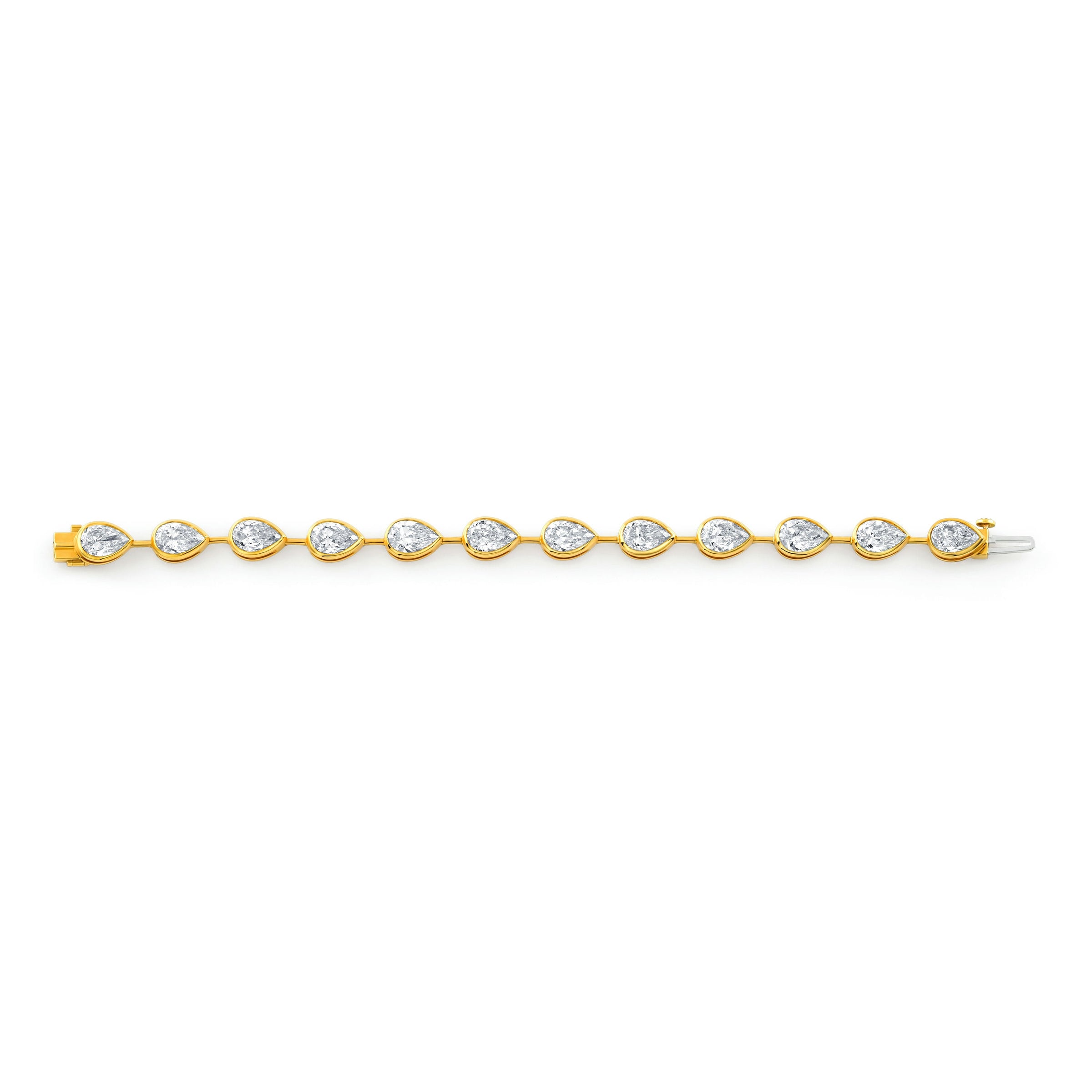 Pear Shape Diamond Bezel-set Bracelet