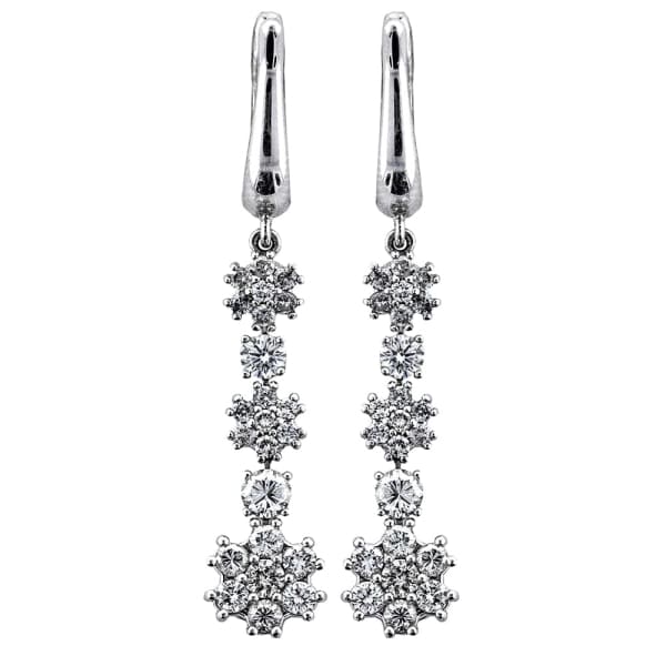 1ct. Diamond Earrings Set In 14K White Gold