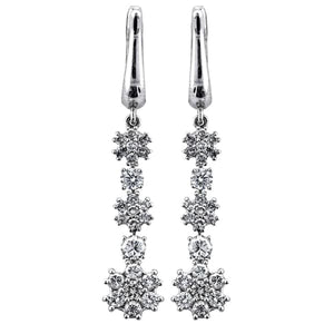 1ct. Diamond Earrings Set In 14K White Gold