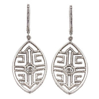 2.87ct. Diamond Chandelier Earrings Set In 18K White Gold, Prong Set