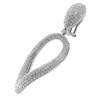 12ct. Diamond Chandelier Earrings Set In 18K White Gold, Pave Set