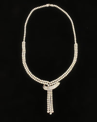 15.00ct. Diamond Necklace Set In 18K White Gold, Round Brilliant Cut