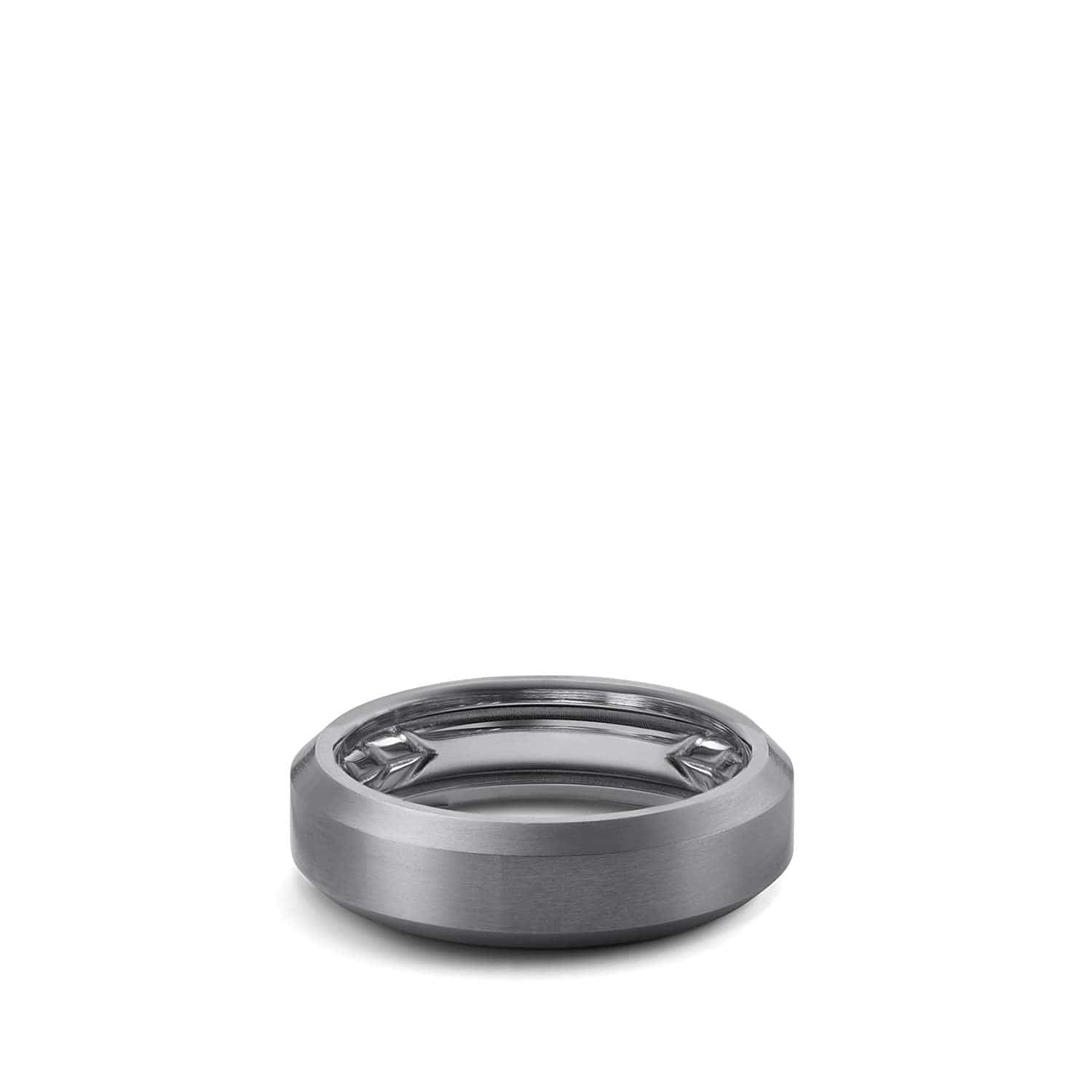 Beveled Band in Grey Titanium