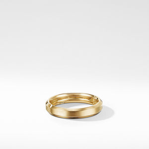 Beveled Band Ring in 18K Yellow Gold