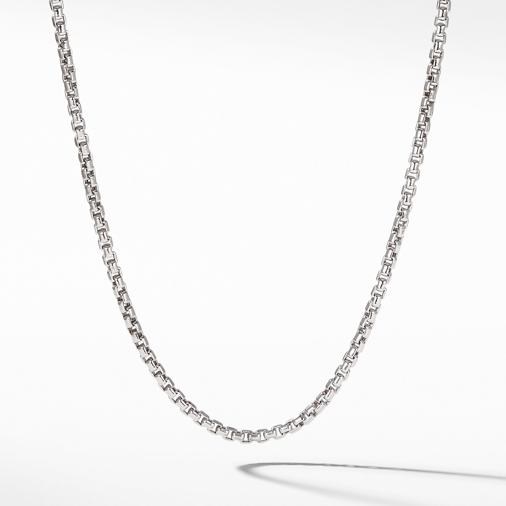 Box Chain Necklace in 18K White Gold, 2.7mm