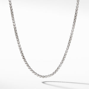 Box Chain Necklace in 18K White Gold, 2.7mm