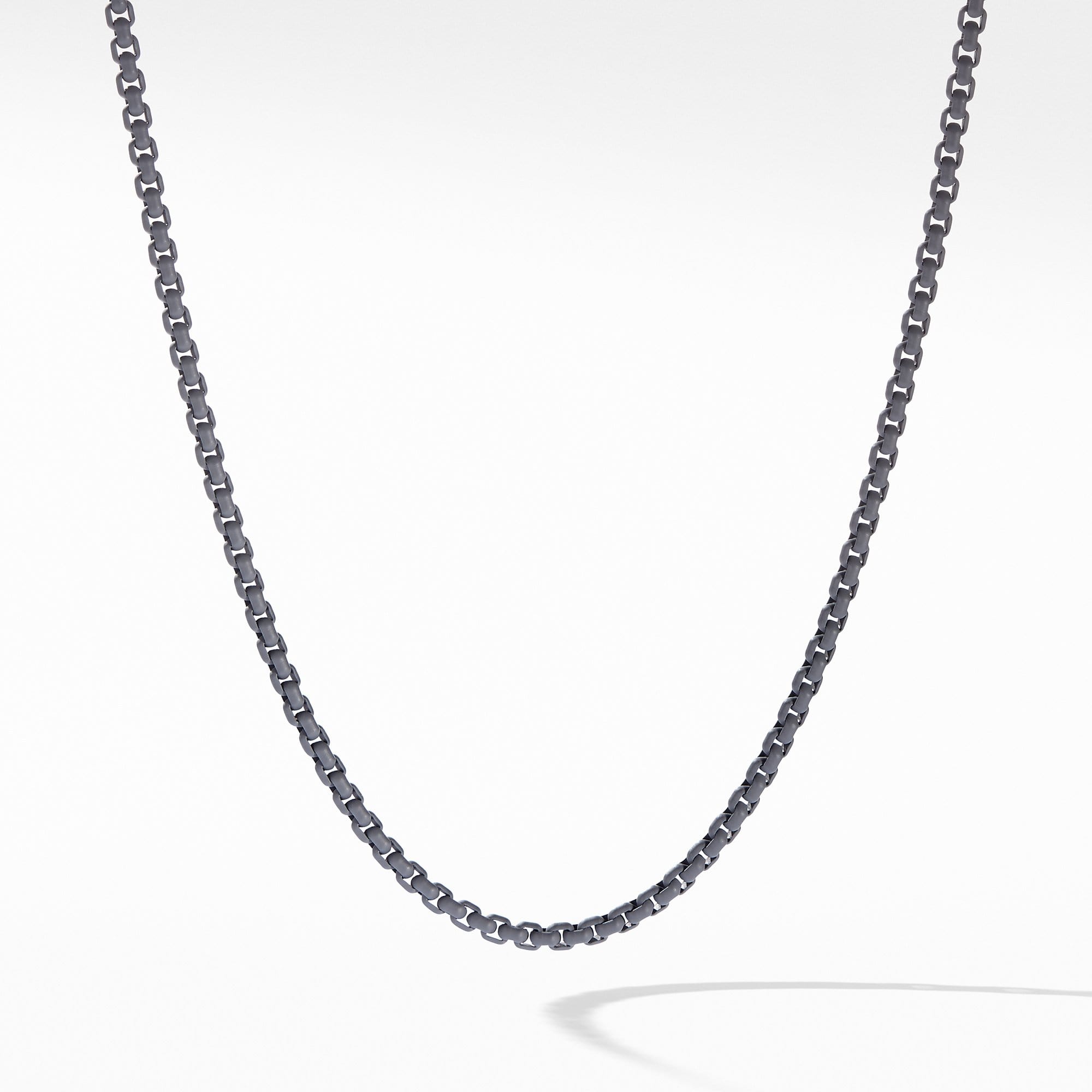 Box Chain Necklace in Grey