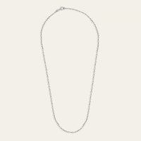 Briolette Diamond Chain Necklace in White Gold