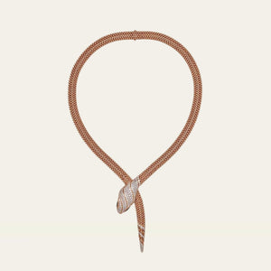 BVLGARI Pallini Serpenti Necklace Rose Gold Diamonds and Black Onyx 358434