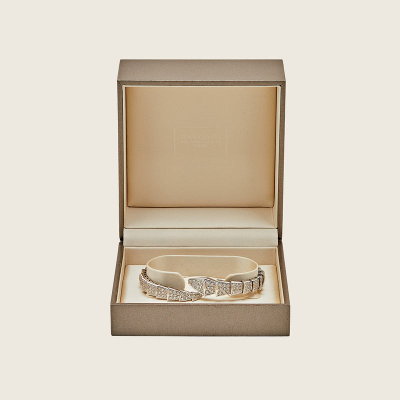 BVLGARI Serpenti One-Coil Bracelet White Gold Diamond 345215