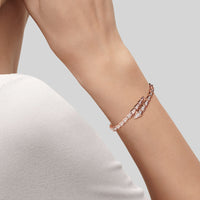BVLGARI Serpenti Viper Thin Bracelet Rose Gold Full Pavé Diamonds 353792