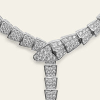 BVLGARI Serpenti Viper White Gold Diamond Necklace 348165