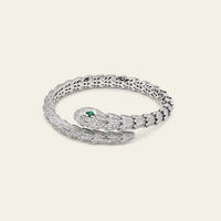 Bvlgari Serpenti White Gold Diamond and Emerald Bracelet 356903