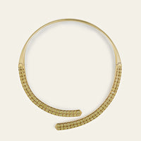 Bypass Cuff Yellow Diamond Necklace