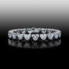 Heart Shape Straight Line Diamond Bracelet
