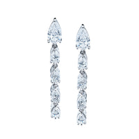 Pear Shape Diamond Loop Earrings