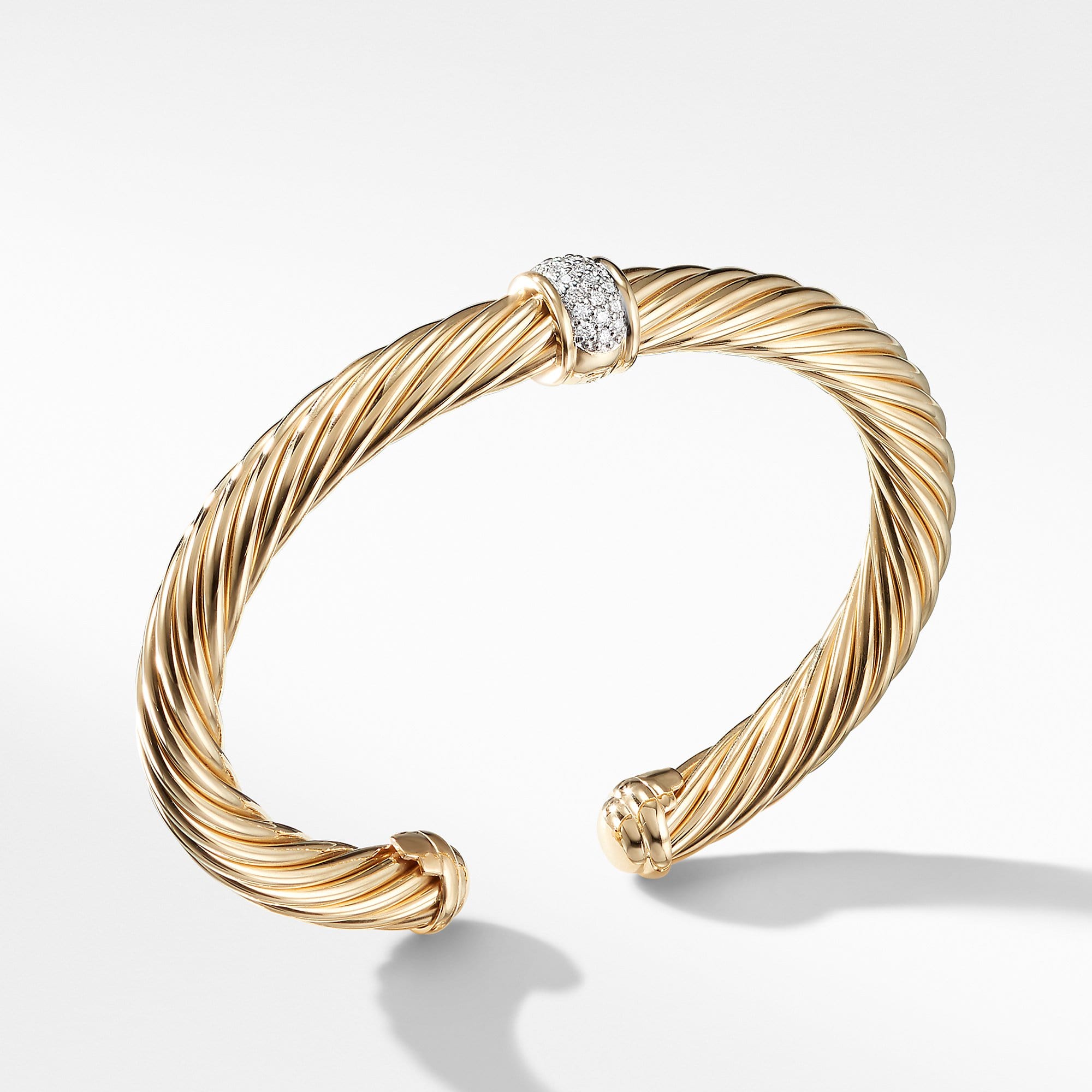 Cable Classics Bracelet with Diamonds in 18K Gold,