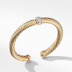 Cable Classics Bracelet with Diamonds in 18K Gold,