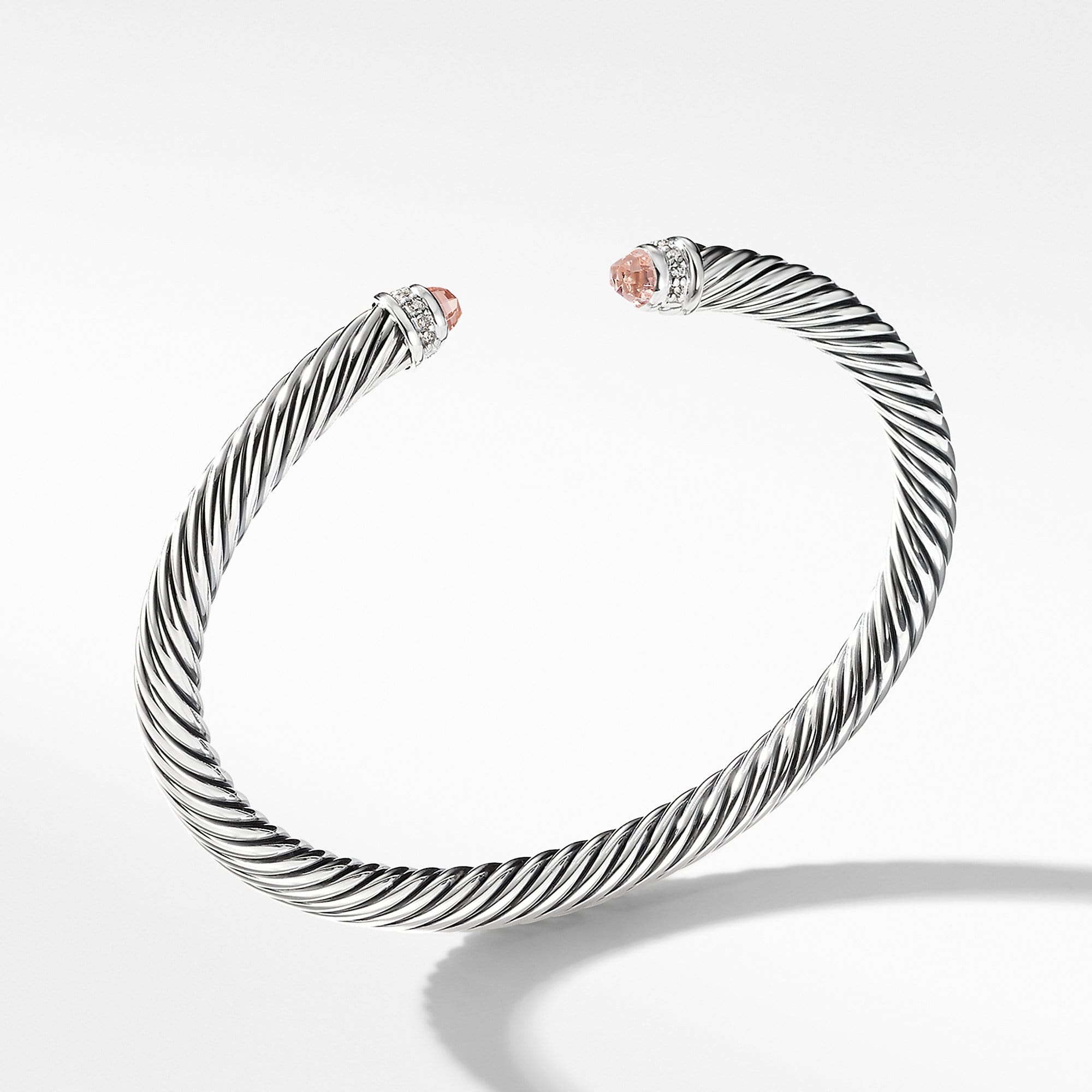 Cable Classics Bracelet with Morganite and Diamonds