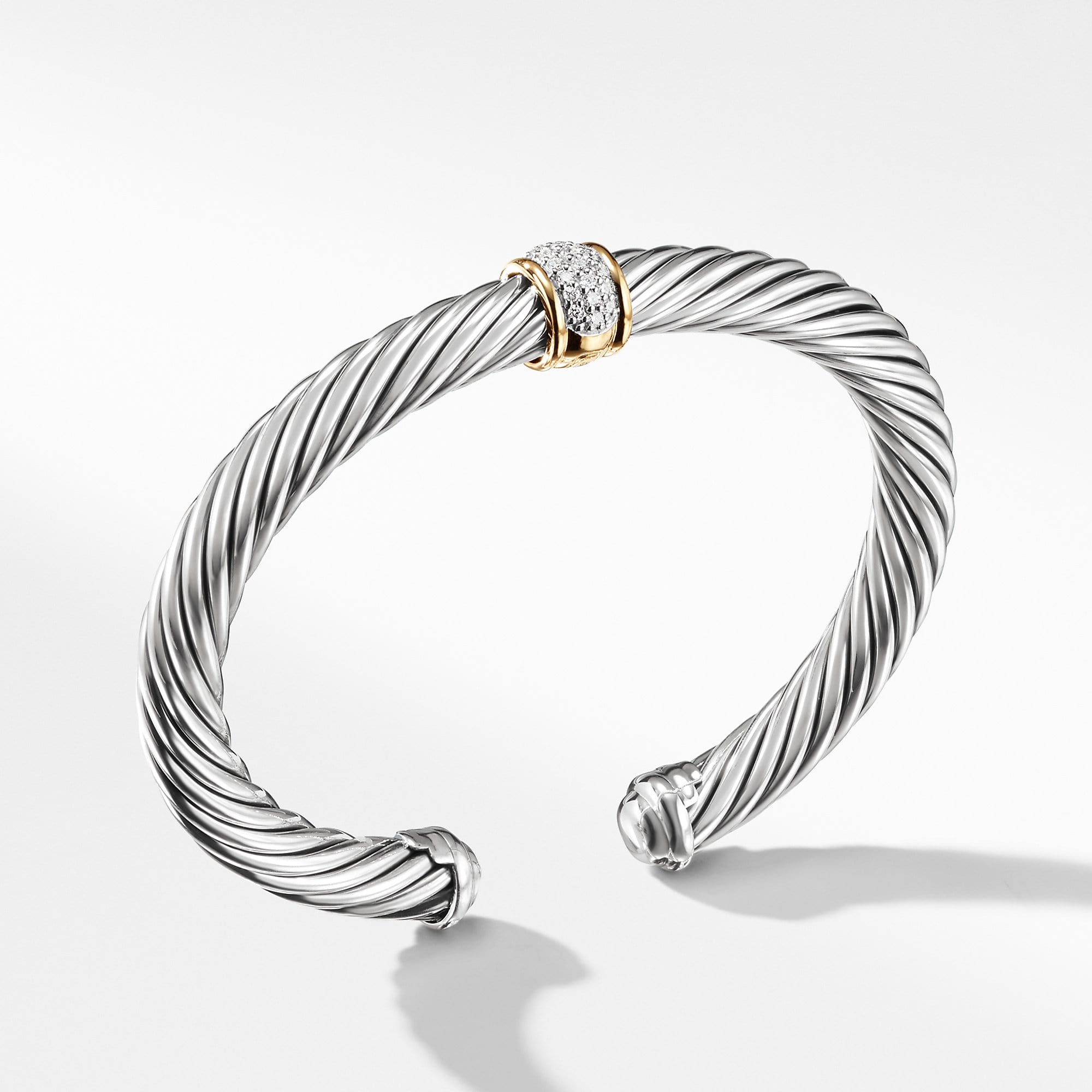 Cable Classics Collection Bracelet with Diamonds and 18K Gold
