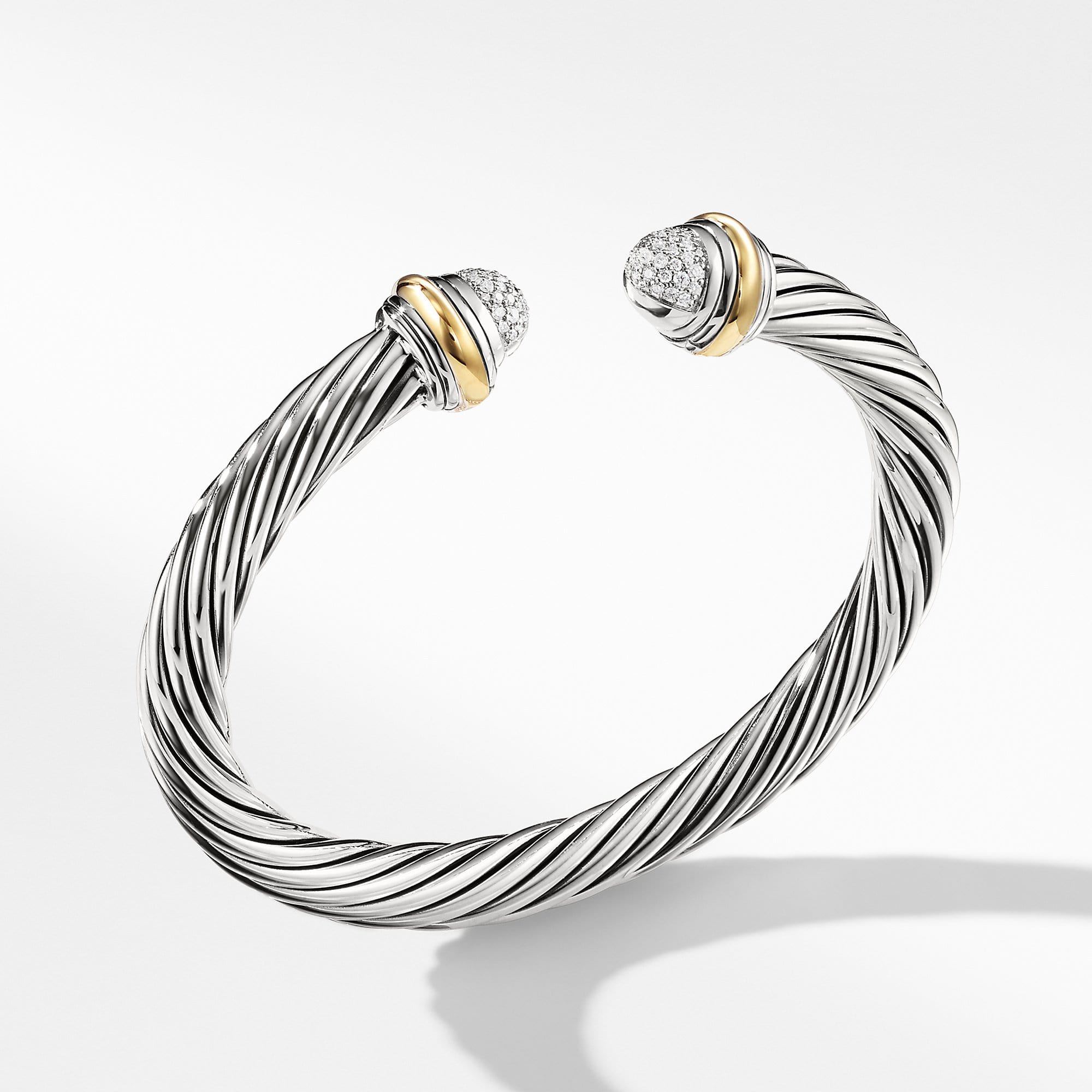 Cable Classics Collection Bracelet with Diamonds and 18K Gold