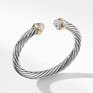 Cable Classics Collection Bracelet with Diamonds and 18K Gold