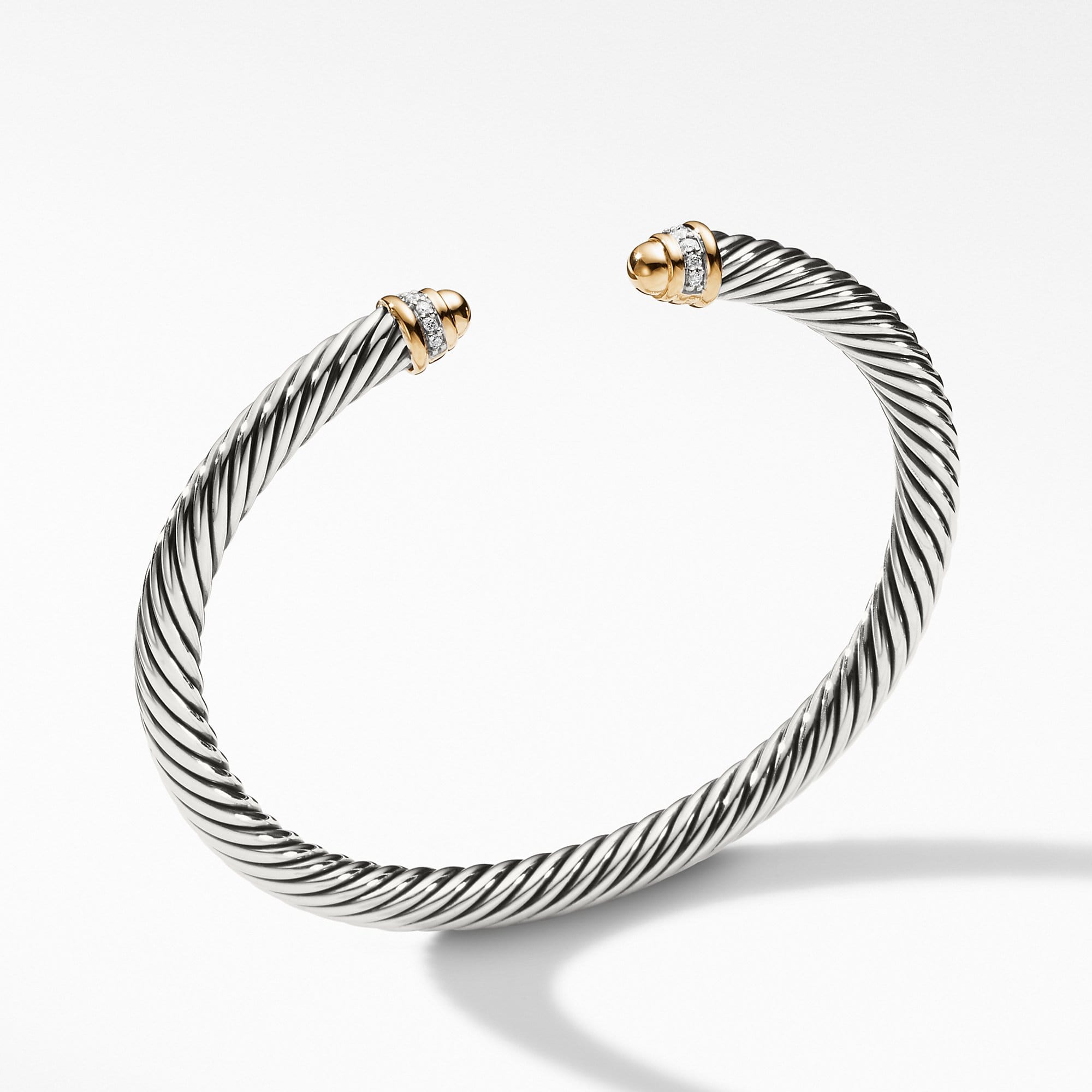 Cable Classics Collection Bracelet with Diamonds and 18K Gold