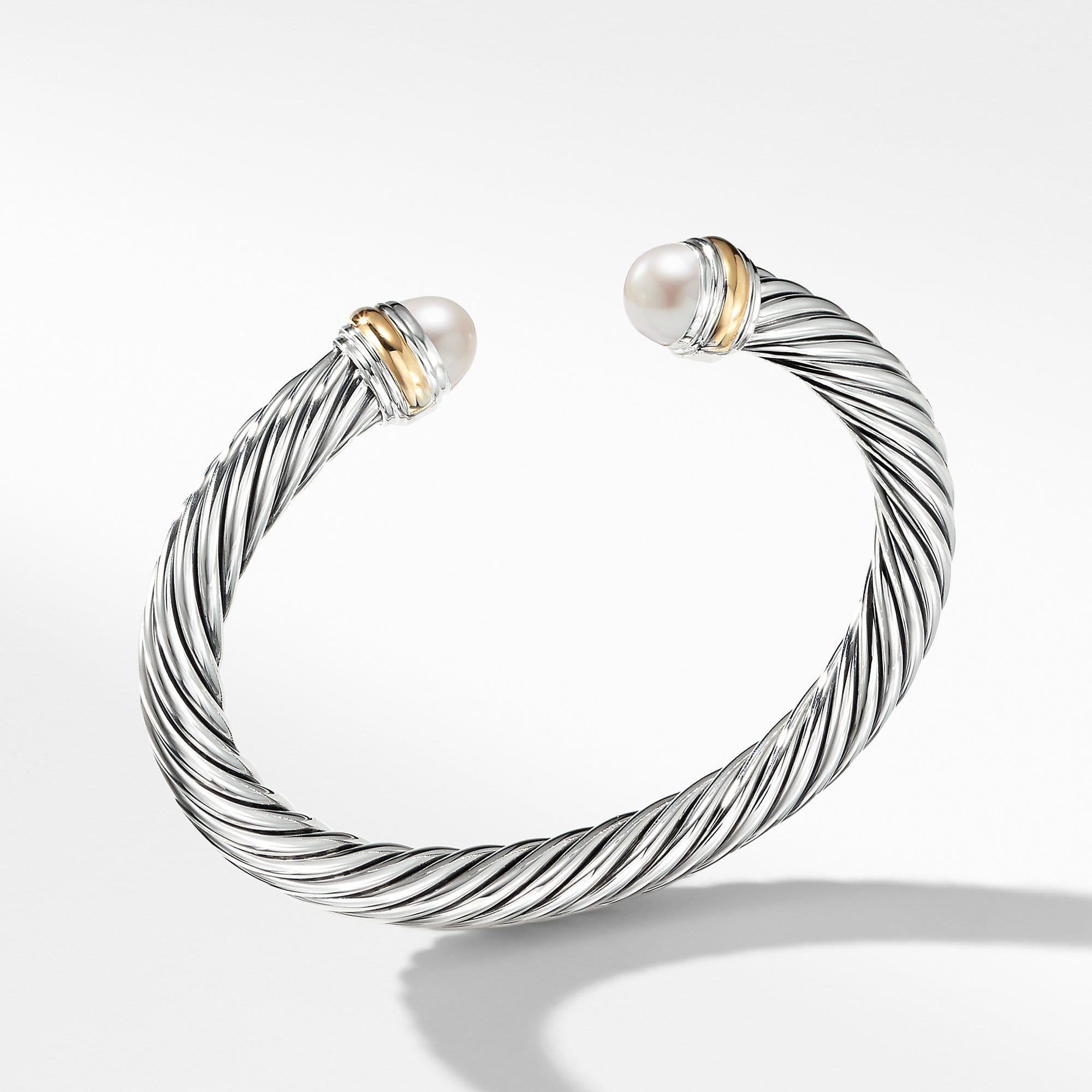Cable Classics Collection Bracelet with Pearl and 14K Gold