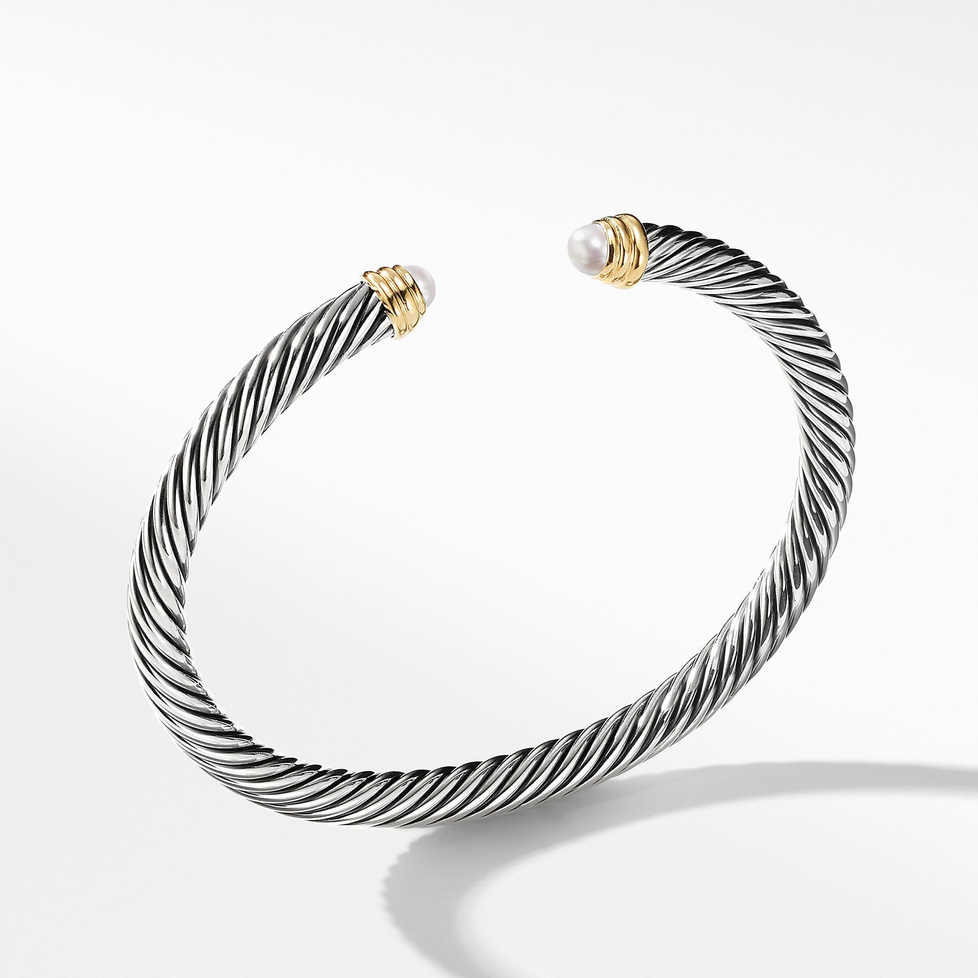Cable Classics Collection Bracelet with Pearls and 14K Gold